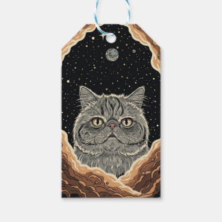 Étiquettes-cadeau Chat Cosmique