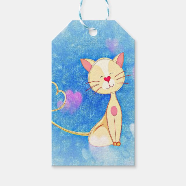 Étiquettes-cadeau Chat de rêve (Devant)