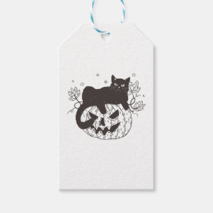 Étiquettes-cadeau Chat d'Halloween