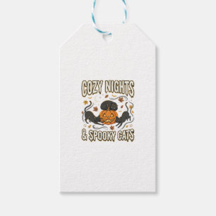 Étiquettes-cadeau Chat d'Halloween Magie d'Automne