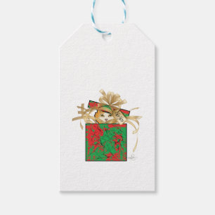 Étiquettes-cadeau Chat d'orange - Surprix cadeau de Noël