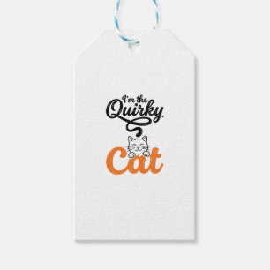 Étiquettes-cadeau Chat drôle Gravure vintage Dessin amateur de chat_