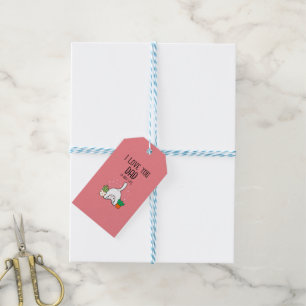 Étiquettes-cadeau Chat Drôle Je T'Aime Papa Un Trou Beaucoup