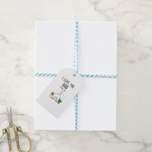 Étiquettes-cadeau Chat Drôle Je T'Aime Papa Un Trou Beaucoup