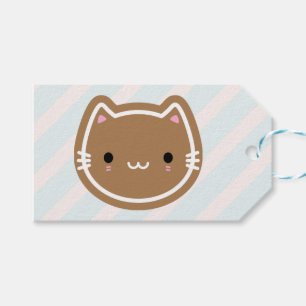 Étiquettes-cadeau Chat en pain d'épices de Noël