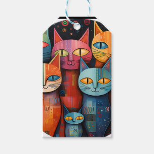 Étiquettes-cadeau Chat fantaisiste
