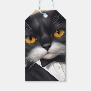 Étiquettes-cadeau Chat intelligent
