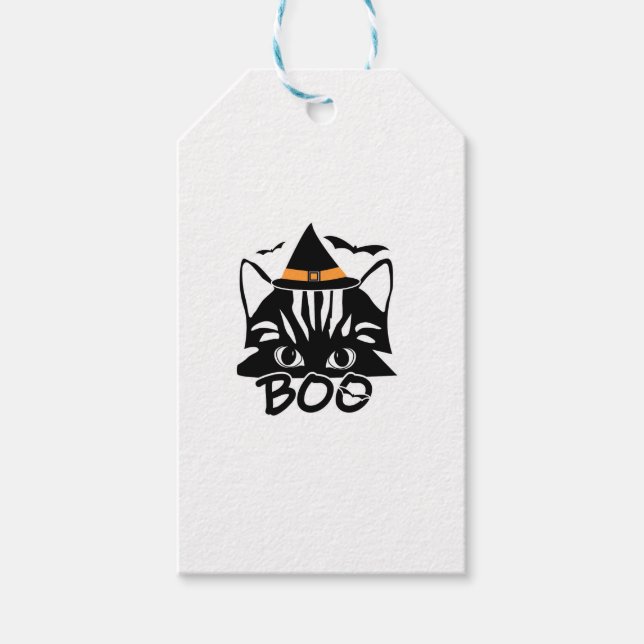 Étiquettes-cadeau Chat Kitten Kitty Novelty Funny Halloween Éffrayan (Devant)