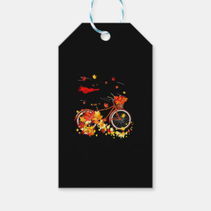 Étiquettes-cadeau Chat Noir Automne Drôle Automne Vélo D'Automne Lou