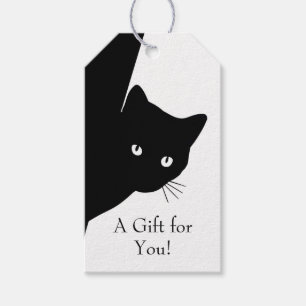 Étiquettes-cadeau Chat Noir Rusé Un Cadeau pour Vous
