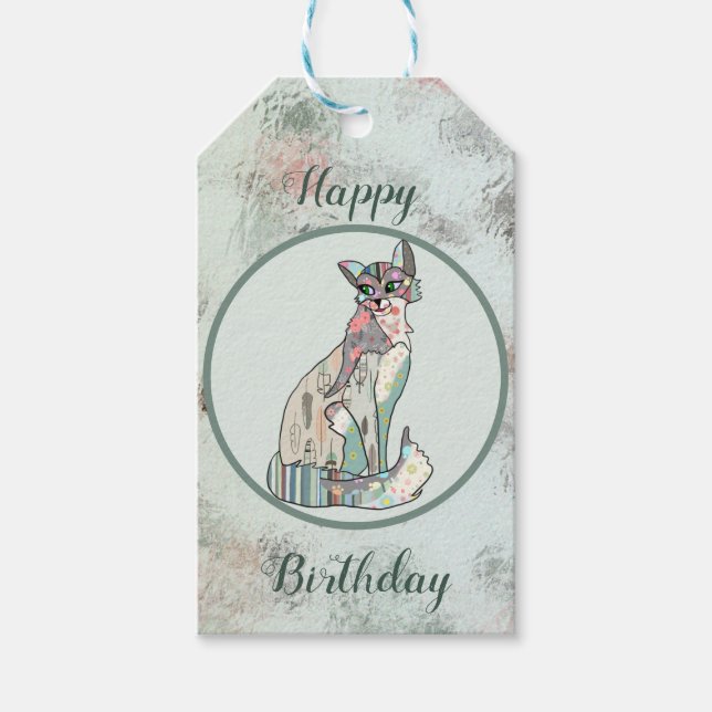 Étiquettes-cadeau Chat précieux (Devant)