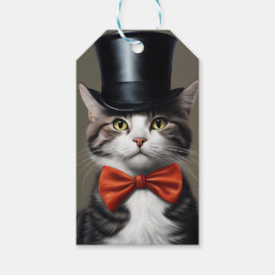 Étiquettes-cadeau Chat victorien
