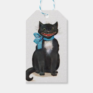 Étiquettes-cadeau Chat Vintage Déplaisant