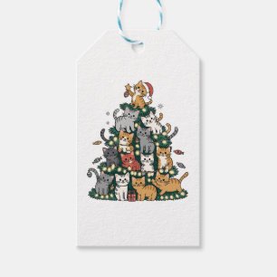 Étiquettes-cadeau Chaton drôle Arbre de Noël Chat Animal Familier Am