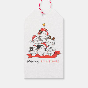 Étiquettes-cadeau Chats de Noël