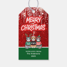Chats de Noël Joyeux et modernes Rouge et Vert mig