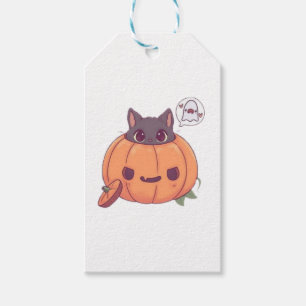 Étiquettes-cadeau chats d'halloween