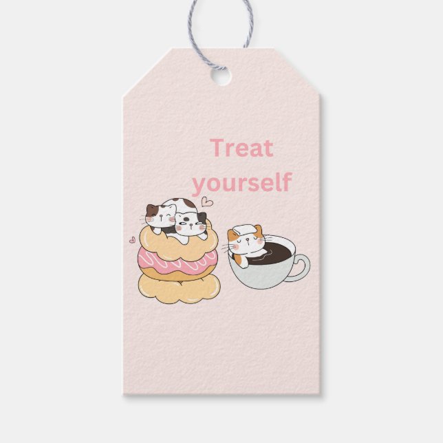 Étiquettes-cadeau Chats gourmets (Devant)