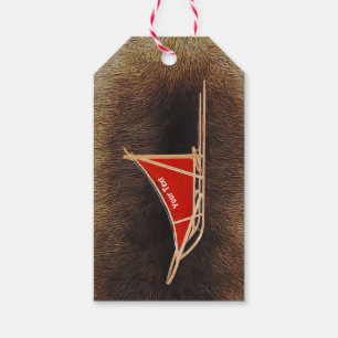 Étiquettes-cadeau Chaussée De Chien Sur Fourrure De Caribou