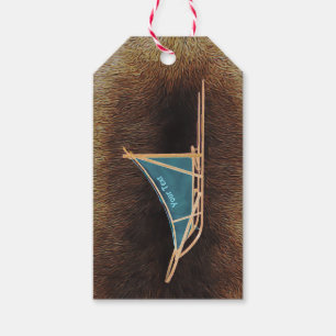 Étiquettes-cadeau Chaussée De Chien Sur Fourrure De Caribou