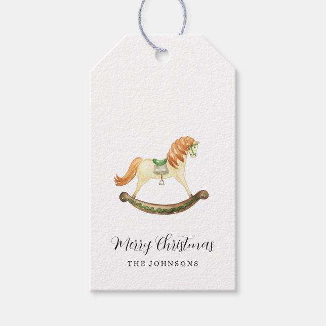 Étiquettes-cadeau Chaussure Rustique Noël Rocse Buffalo Check (Devant)