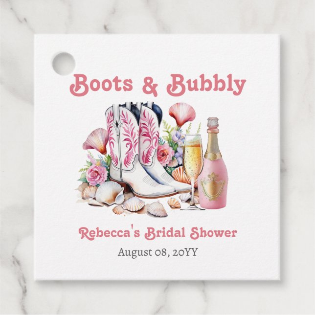 Étiquettes Cadeau Chaussures à talons et paillettes : Fête de mariag (Devant)