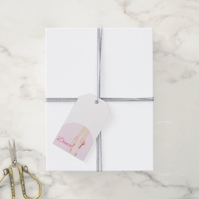 Étiquettes-cadeau Chaussures de ballet de danse (Avec de la ficelle)