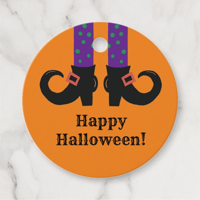 Étiquettes Cadeau "Chaussures de sorcières" (Devant)