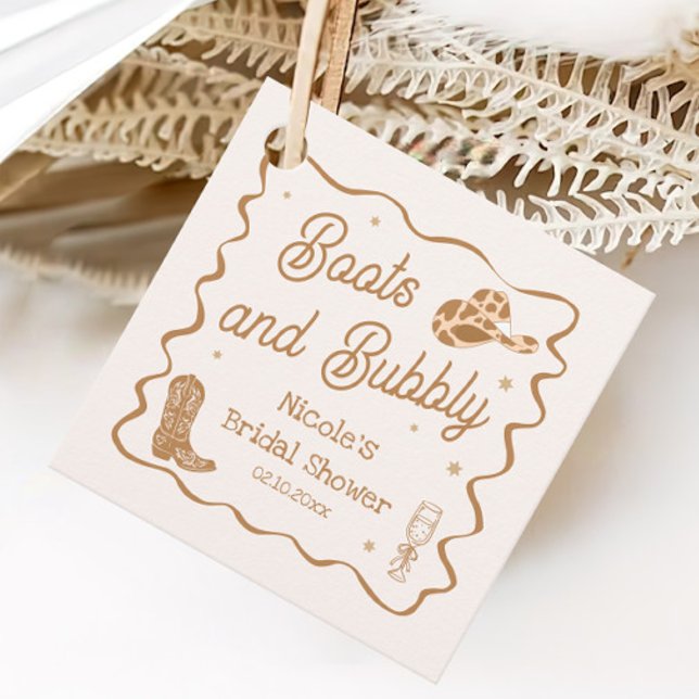 Étiquettes Cadeau Chaussures Marron et Fête de Mariage de Bubby (Créateur téléchargé)