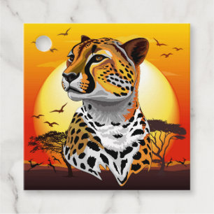 Étiquettes Cadeau Cheetah African Feline Wild Animal