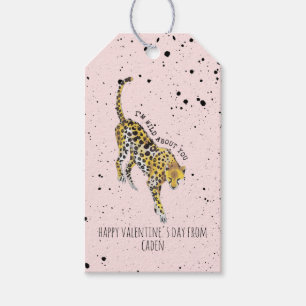 Étiquettes-cadeau Cheetah Wild À propos de vous Classe Valentine