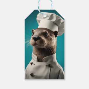 Étiquettes-cadeau Chef Otter