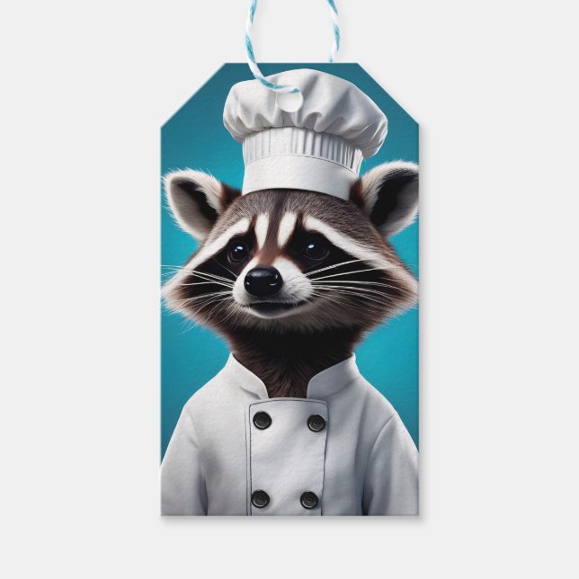 Étiquettes-cadeau Chef Raccoon (Devant)