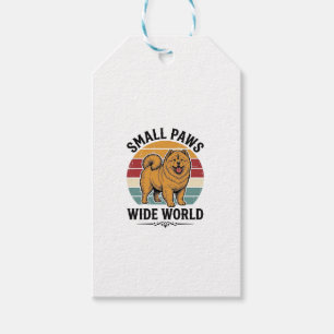 Étiquettes-cadeau Chemise Chow Chow Petits Pattes Grand Monde Vintag