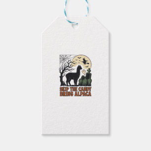 Étiquettes-cadeau Chemise d'alpaga Halloween Mignon Fantomatique Ani