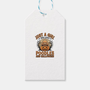 Étiquettes-cadeau Chemise de chien vintage citrouille fille Hallowee