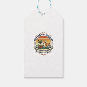 Étiquettes-cadeau Chemise de citation de gravure vintage de jour de