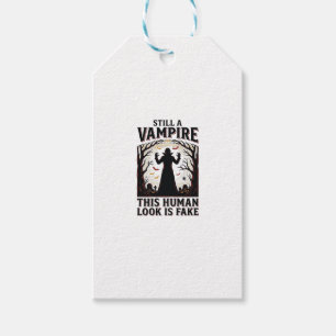 Étiquettes-cadeau Chemise de costume de vampire drôle d'Halloween dé