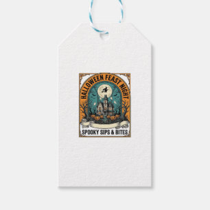 Étiquettes-cadeau Chemise de fête d'Halloween Repas effrayant Maison