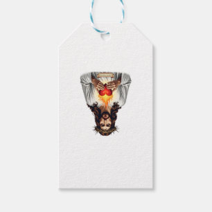 Étiquettes-cadeau Chemise de foi gravure vintage Jésus Cœur Sacré (