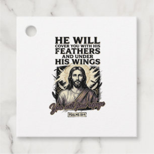 Étiquettes Cadeau Chemise de gravure vintage Jésus Psaume chrétien 9