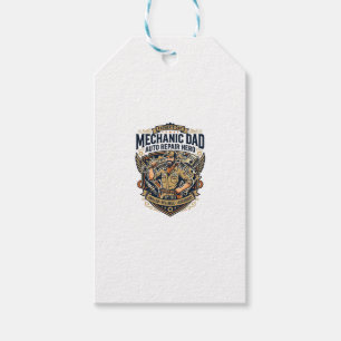 Étiquettes-cadeau Chemise de Mécanicien de la Fête des Pères Papa Dr