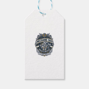 Étiquettes-cadeau Chemise de Mécanicien de la Fête des Pères Papa Dr