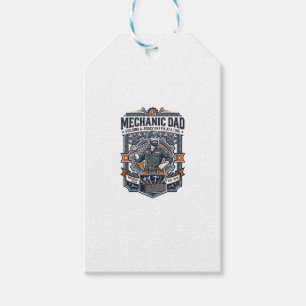 Étiquettes-cadeau Chemise de Mécanicien de la Fête des Pères Papa Dr