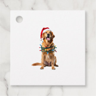 Étiquettes Cadeau Chemise de Noël pour chien, Golden retriever de No