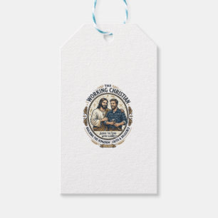 Étiquettes-cadeau Chemise des métiers de la construction de Jésus Gr