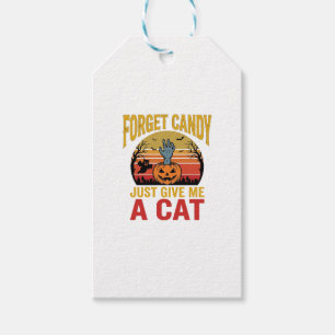 Étiquettes-cadeau Chemise drôle de bonbons pour amateur de chats Hal