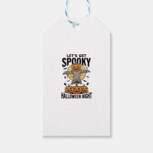 Étiquettes-cadeau Chemise Épouvantail Citrouille Graphique Halloween