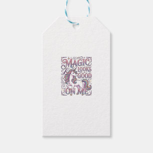 Étiquettes-cadeau Chemise graphique tendance Licorne Magique me va b