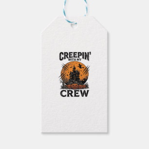 Étiquettes-cadeau Chemise Halloween Maison Hantée Creepin Avec Mon É